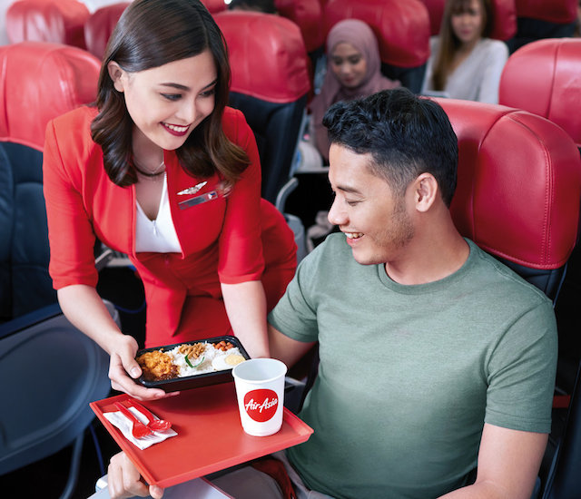 Air Asia meal served