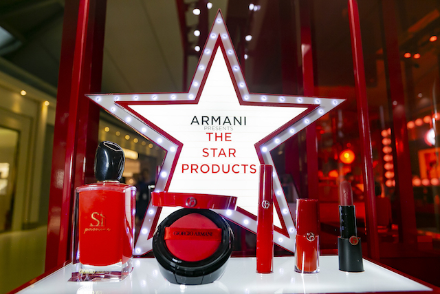 The Star Armani Beauty products are available for visitors to discover and personalize
