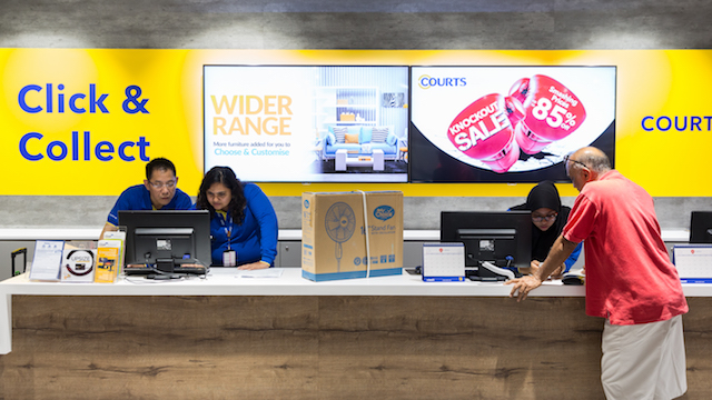 Courts Singapore - Tampines flagship - 50 per cent of COURTS online shoppers choose to buy online and collect in-store, at convenient Click and Collect counters