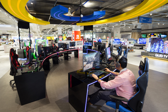 Courts Singapore - Tampines flagship - The new Gaming Zone at COURTS is a space hosting multiplayer gaming tournaments and a key experiential zone in the store