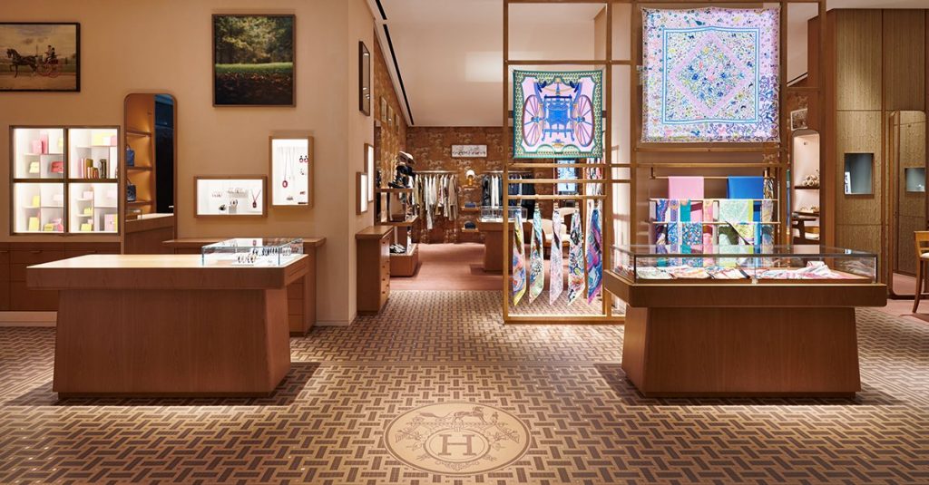 The expanded Hermes store in Sendai.