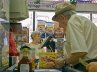 Cashiers keep an eye on elderly