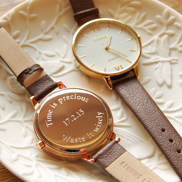 Gift Less Ordinary - Personalised Ladies' Watch with Leather Strap OK