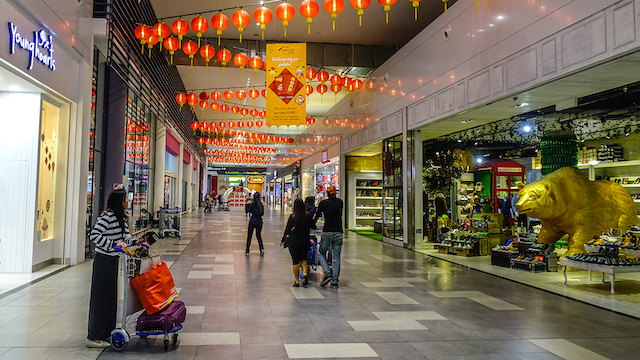 Retail stores at Kuala Lumpur International Airport.