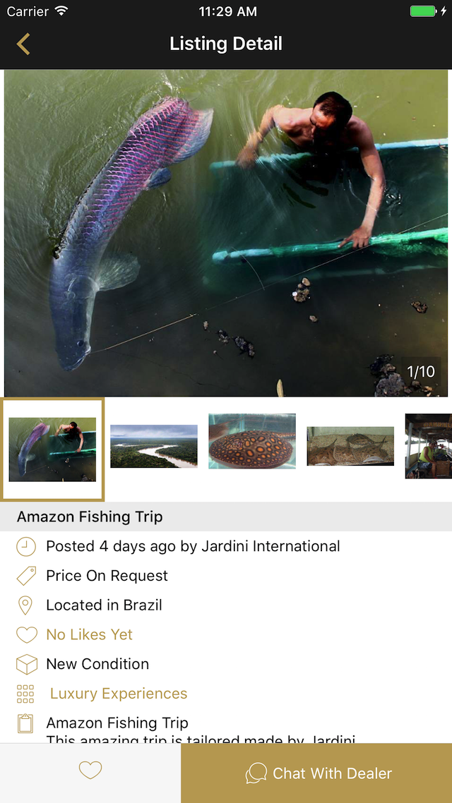 Luxify App - Amazon Fishing Trip