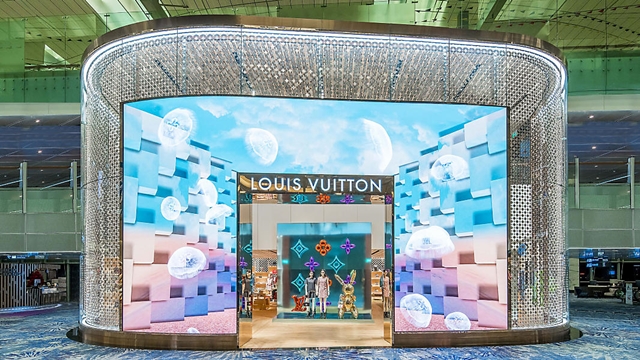 SINGAPORE - CIRCA APRIL, 2019: goods on display at Louis Vuitton