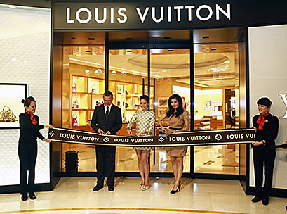 Entrance To Louis Vuitton Exclusive Shop In Ho Chi Minh Stock