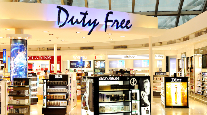 Small duty free shop at the brand new Terminal 1 at the King