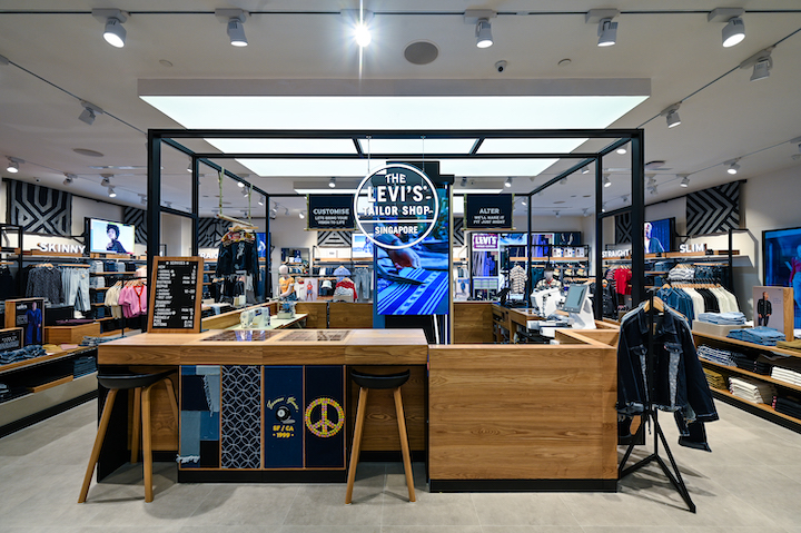 Levi's Tailor Shop enables customers to personalise their purchases in-store. Supplied