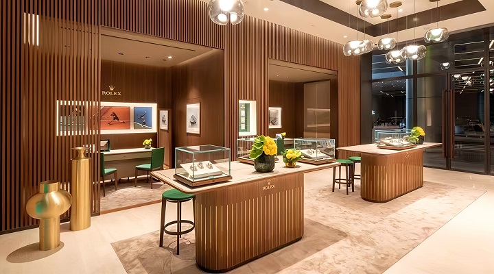 Inside an Oriental Watch store in Guangdong, China