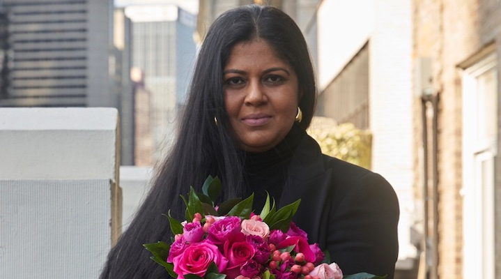A headshot photo of Urbanstem’s CEO Meenashki Lala