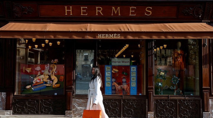 Sales of Hermès leather goods rose 13.3 per cent, slightly below expectations.
