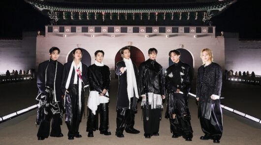 Kpop group BTS pose for photographs upon their arrival for ‘BTS The Comeback Live Arirang’ concert in central Seoul