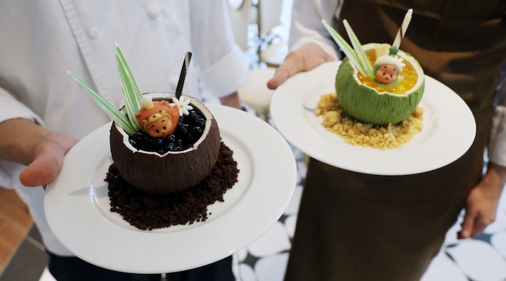 Twinkle Twinkle Tangy Coconut Mousse and Twinkle Twinkle Sweet Coconut Mousse desserts.