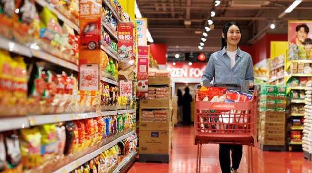 customer at supermarket