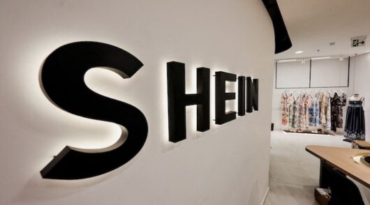 A view of the reception of the fast-fashion brand Shein's office in Sao Paulo