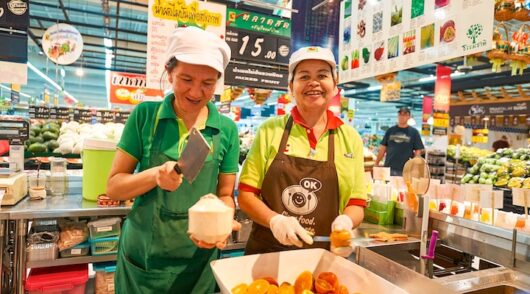 Inside Big C Extra hypermarket.