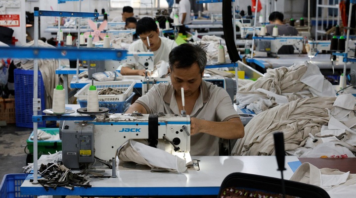 Garment workers at a Vietnam factory.