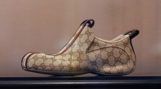 Gucci Drip sneaker on display.
