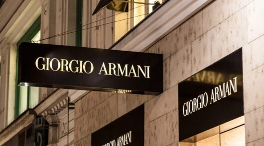 Giorgio Armani signs